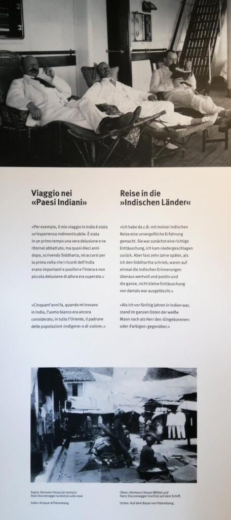 Schautafel im Museo Hermann Hesse