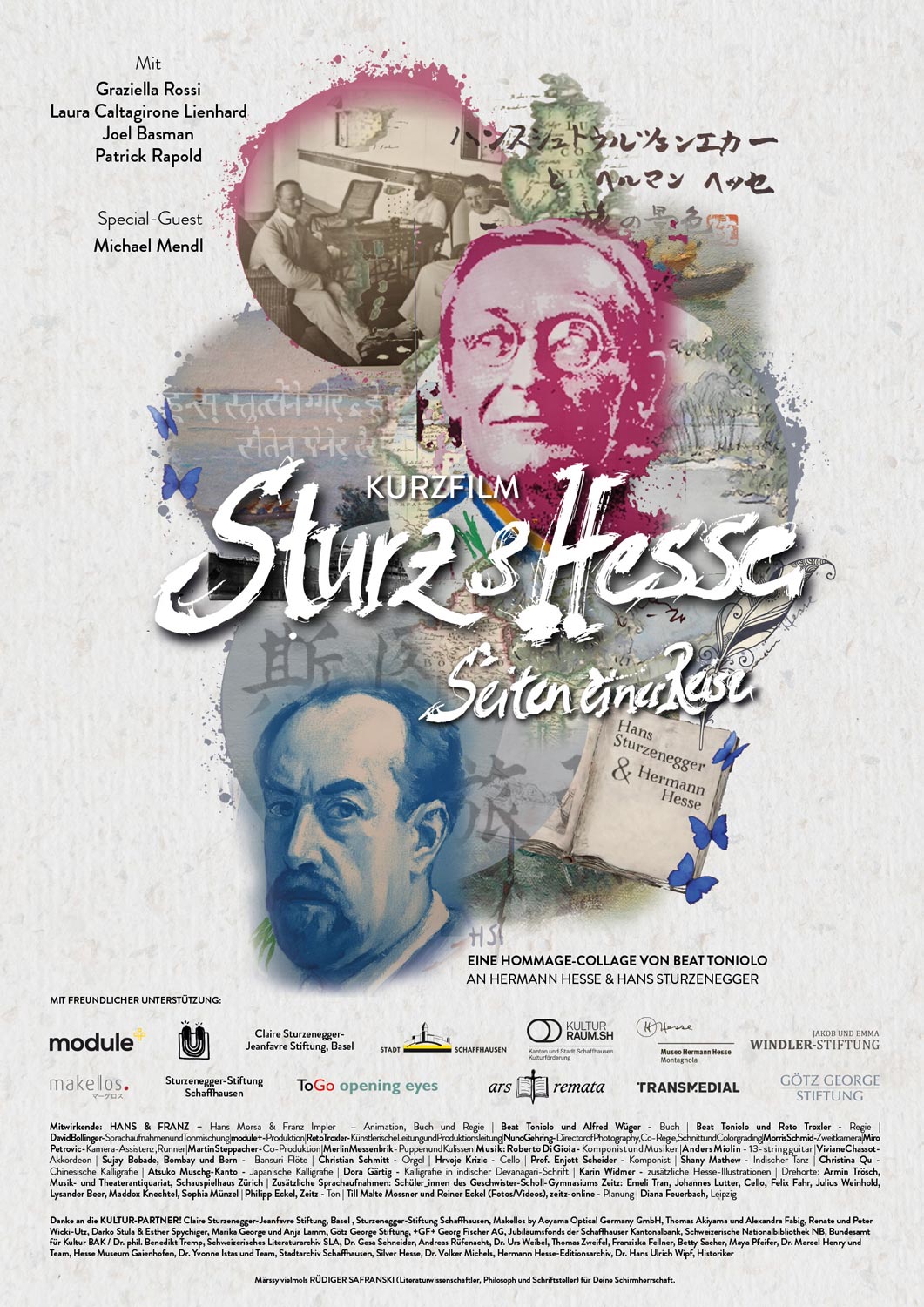 Plakat Sturz & Hesse - Seiten einer Reise